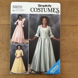 Simplicity S9251 Costume Sewing Pattern‎ Sz 16-22 Historical Victorian Cosplay